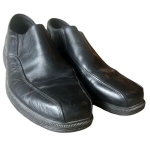 Nunn Bush men’s black Kore Pro Bike Toe slip on leather loafer 10.5.